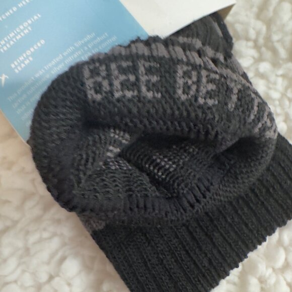 Bombas Crew socks size small black honeycomb arch support stay up antimicrobial - Picture 6 of 14